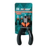 Кусачки торцевые мини 115 мм, CRV, резиновые рукоятки, черные, "MAXIMUM" MX 14350