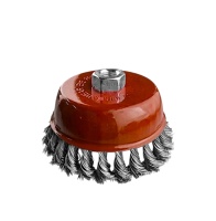 Щетка чашечная для УШМ 75мм (3), черная, крученая проволока 